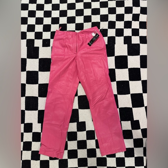 Révue pink leather pants - Picture 2 of 4